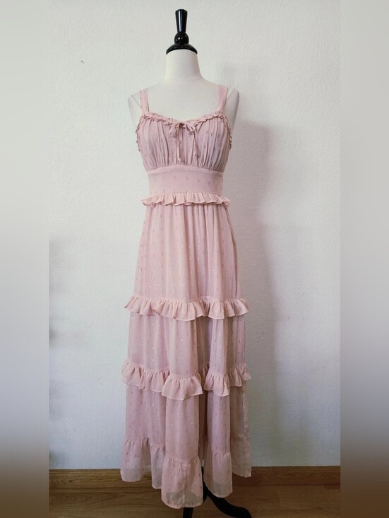 Dresses & Skirts - Light Pink Ruffle Tiered Maxi Dress